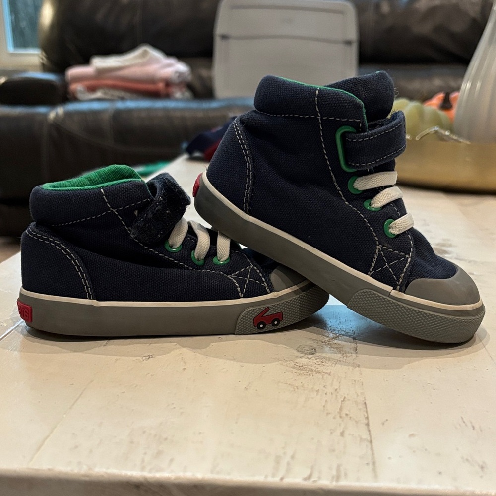 See Kai Run Navy and Green Kids Sneakers
